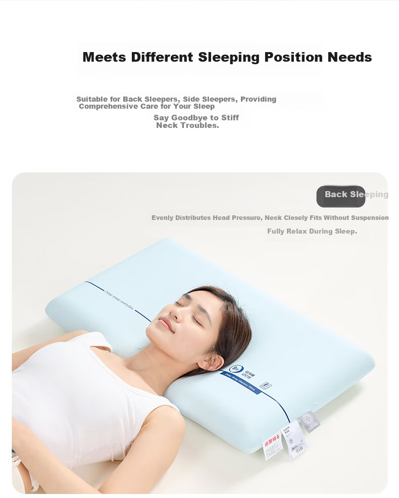 Hengyuanxiang A-Class Deep Sleep Neck Support Slow Rebound Memory Foam Pillow Core Adult High Pillow 12cm [Single] 9