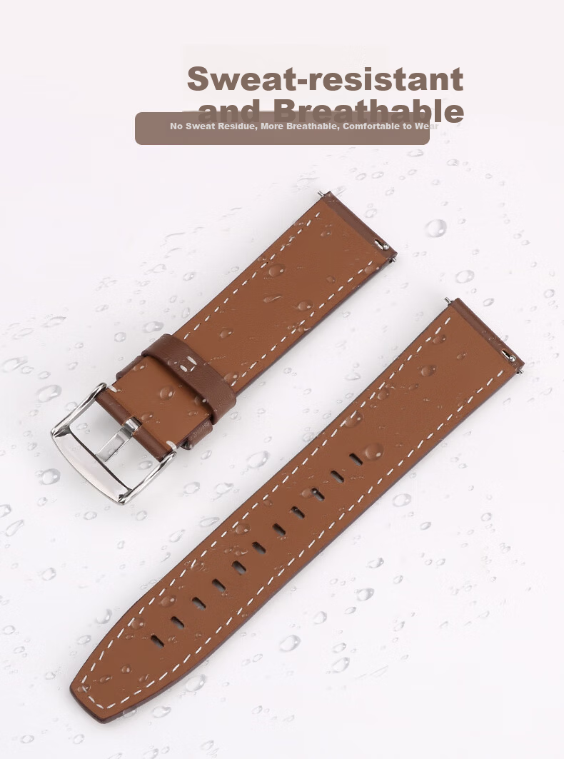 Xiaopijiang Soft Genuine First Layer Calfskin Leather Strap for VIVO Watch 5 Unisex Smartwatch Band 3
