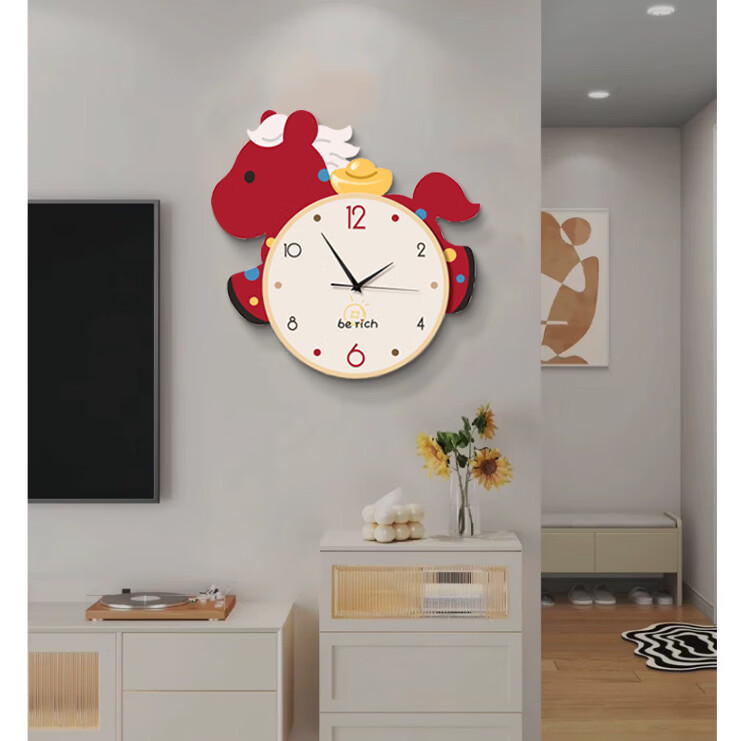 Mao Jiujiang No-Drill Cream Style Clock Modern Minimalist Home Dining Room Decorative Clock New Living Room Wall Clock Wall Art 15