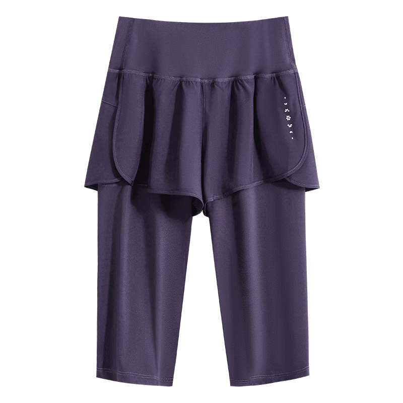 Baisirong Women's Summer Slimming Hip-Lifting High-Elasticity Marathon Quick-Dry Running Yoga Two-in-One Five-Point Shorts
