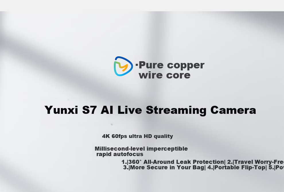 Yunxi S7 AI Live Streaming Camera 4K Ultra HD Professional Live Broadcast Equipment for Douyin Kuaishou E-commerce Full Set [Zhitong Pro Upgrade] 4