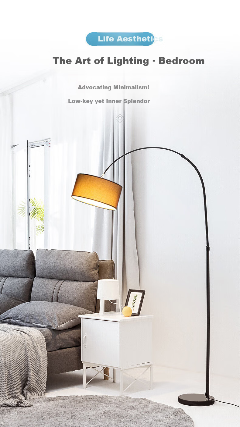 ONEFIRE Floor Lamp Living Room Fishing Lamp Standing Table Lamp Minimalist High-End Study Reading Lamp Retro Vintage Style 6