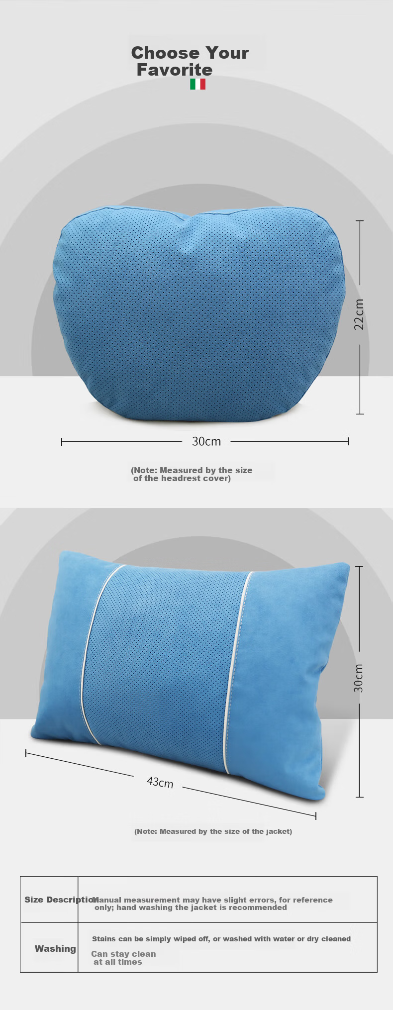 BIMLL Full Alcantara Car Headrest Lumbar Support Neck Pillow for Mercedes-Maybach Car Cervical Pillow 16