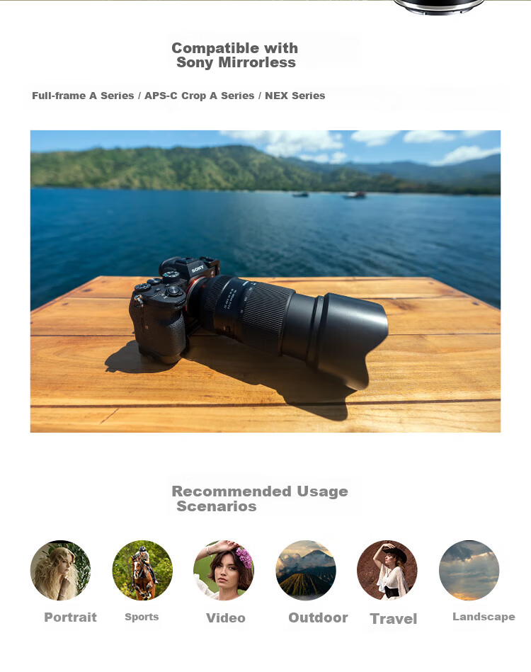 Tamron 70-180mm F/2.8 Di III VC VXD G2 II Generation Image Stabilized Large Aperture Zoom Full Frame Mirrorless Lens (Sony Full Frame E-mount) Youth Edition Kit 1