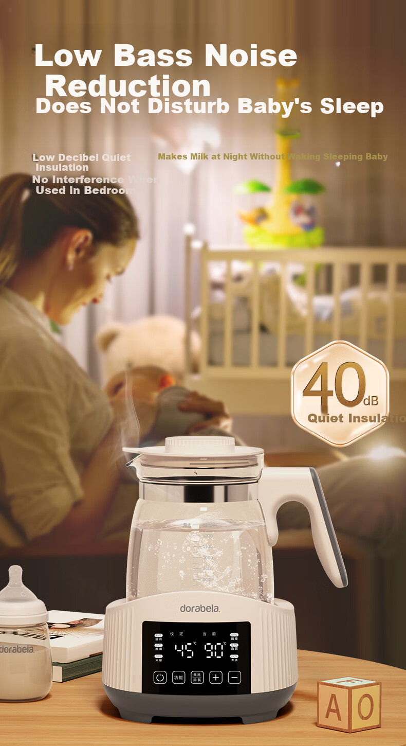 Dora Bela Baby Thermostatic Milk Warmer Electric Kettle for Formula Heating and Warming Upgraded Version 1.3L-8017B 11