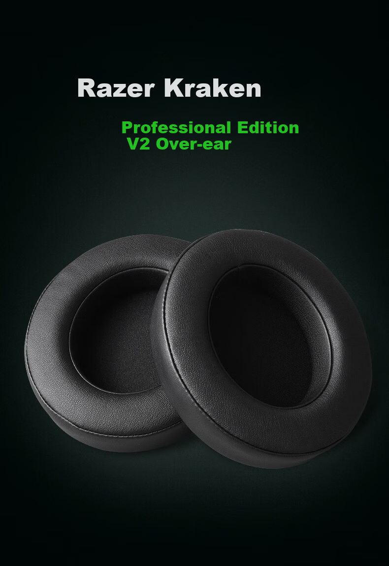PENGGU Suitable for Razer North Sea Giant Ears Headphones Standard Version X Ear Covers, Razer Over-Ear Earphone Foam Protective Covers, Standard Version X - Gray 2