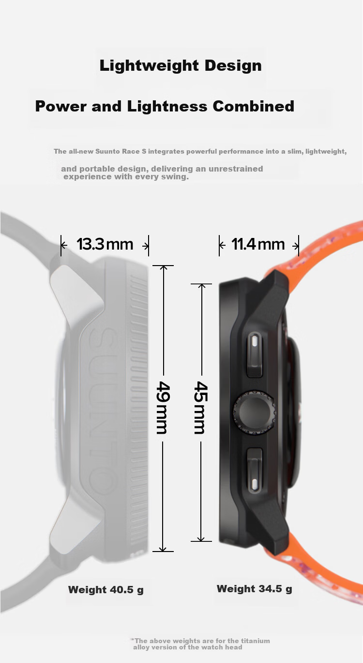 SUUNTO RACE S Heart Rate and Blood Oxygen Dual-Frequency GPS Running Outdoor Sports Smartwatch Shale White Christmas Gift 3