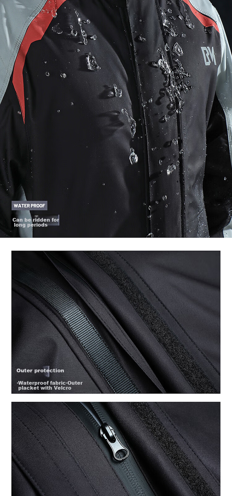 Beimei Motorcycle Raincoat Riding Suit Men's Heavy Rainproof Separate Storm Jacket Rider Rainproof Delivery Set 4