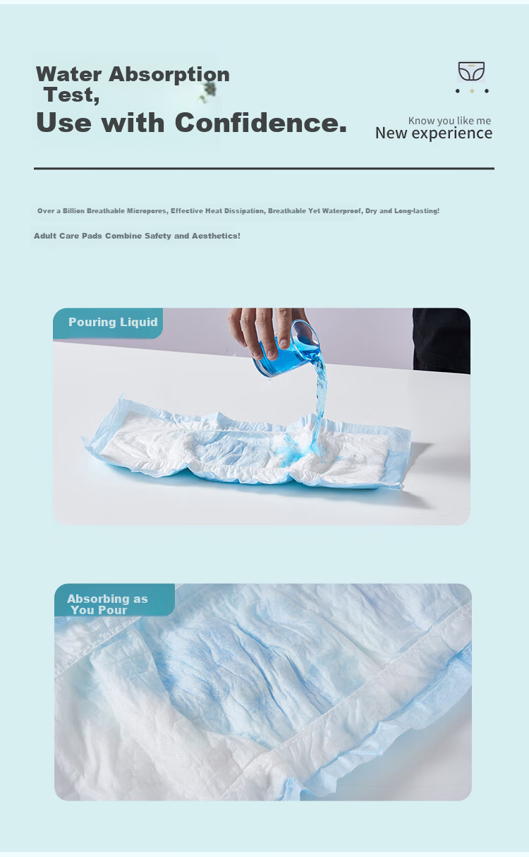 NORTHSHORE Thickened Adult Diapers Elderly Incontinence Pads Elder Pads Urine Pads 22x50cm 60pcs 2