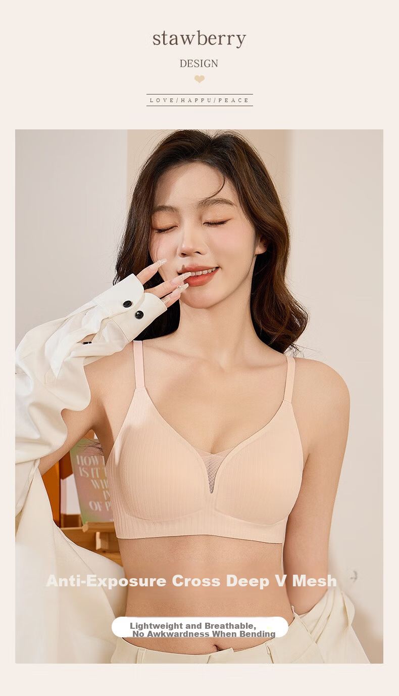 GRACEWELL Seamless Nude Sensation Women's Small Bust Push-Up Bra Anti-Sagging Side Support Anti-Expansion Lift Thin Autumn Winter Edition 9
