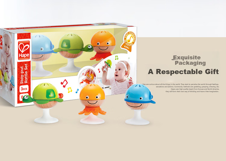 Hape (Germany), Infant Rattle Toy, Soothing Smiling Flower Rattle, Teether, Newborn Christmas Gift, E0133 13