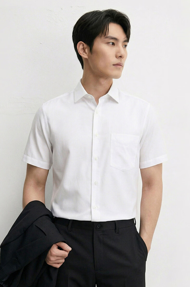 G2000 Men's 2026 Spring/Summer Quick-Dry, Wrinkle-Free, Anti-Static Patch Pocket Short Sleeve Shirt (Mall Edition) 2