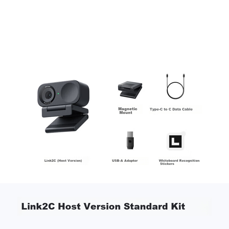 Insta360 Link 2C Conference Live Streaming Camera 4K HD Beauty Laptop External Webcam with Built-in Microphone USB Plug and Play (Graphite Black)