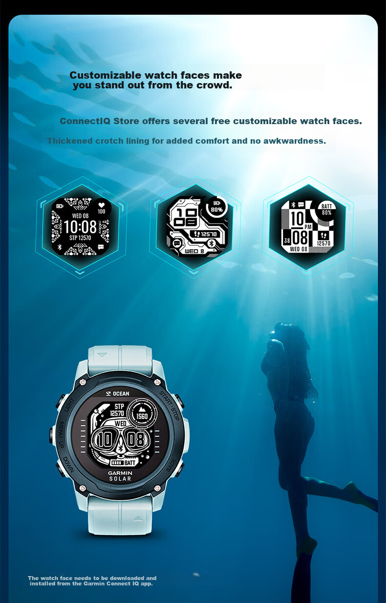 GARMIN Descent MK3i Diving Sports Watch, 200-Meter Water Resistance, Optical Heart Rate, GPS Multifunctional Wristwatch, 43mm Antique Bronze Color 11