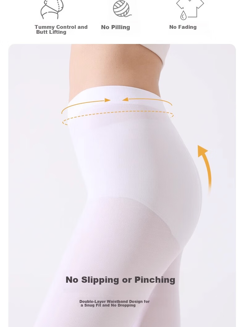 Ziyouxi Dance Tights, Adult White Leggings, Women's Summer Silk Stockings, Thin Pantyhose, Student Bare-Leg Aid, Ballet-Specific 5