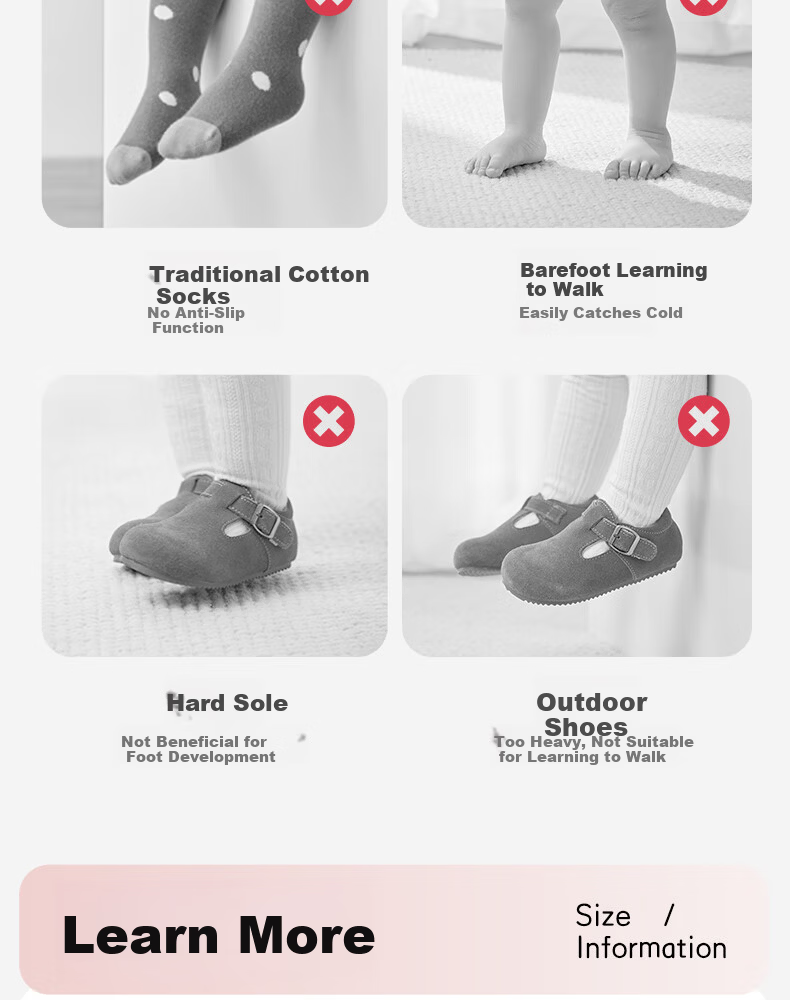 Shiyuejiejing Baby Shoes And Socks, Summer Toddler Walking Shoes And Socks, Non-Slip Floor Socks for Boys And Girls, All Seasons Socks for Infants 3