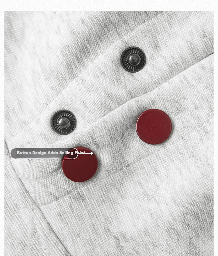 Dingfengbaoluo American Style Heavyweight Hooded Sweatshirt Men Spring Loose Button Design Casual Jacket XQZ20 White Flower Gray 2XL 4