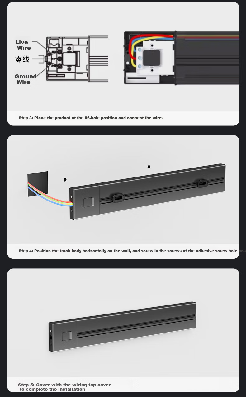 Comfort Home Kitchen Power Track Socket Surface Mounted Ultra-thin Slide Rail Socket Wireless High Power Island Counter Side Cabinet Movable Guide Rail Power Strip 15