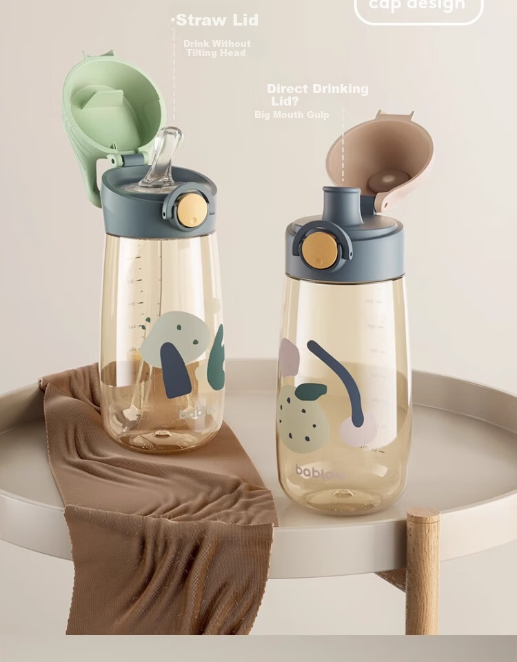 BABLOV Maternity Straw Cup PPSU Baby Water Bottle High Temperature Resistant Leak-Proof Cup for Children School Use 12
