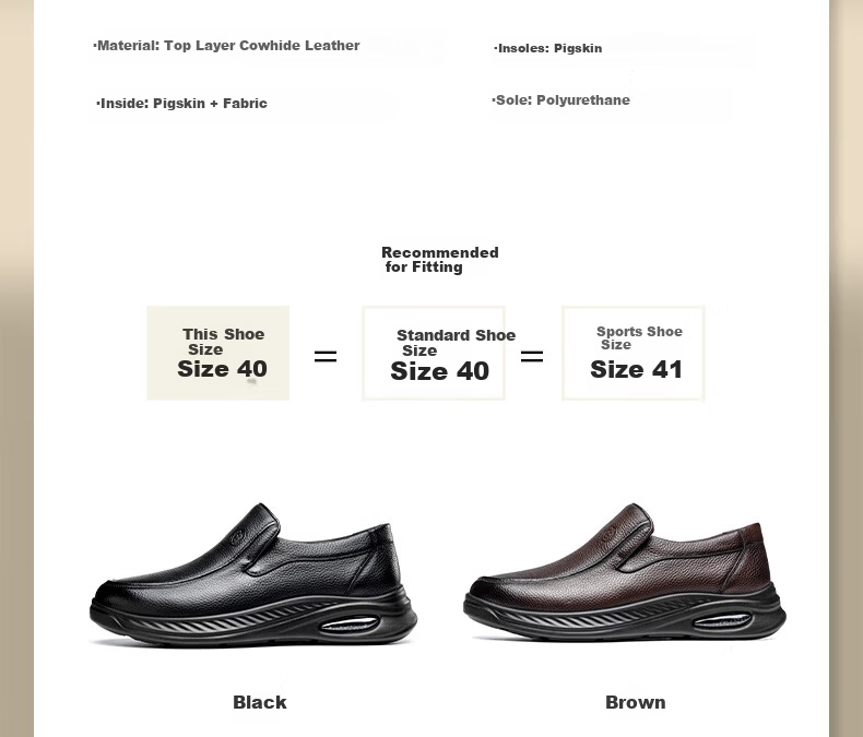 LAORENTOU Men's First Layer Cowhide Business Casual Leather Shoes Soft Sole Soft Surface Dad Shoes LA282 Black Size 43 2