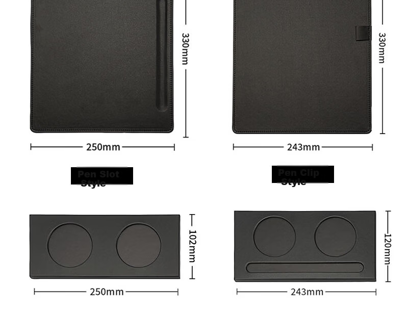 Xutong A4 Magnetic Leather Meeting Clipboard Magnetic File Folder Business Writing Clipboard Report Folder Office Meeting Pad Report Folder with 2-Hole Cup Holder 9