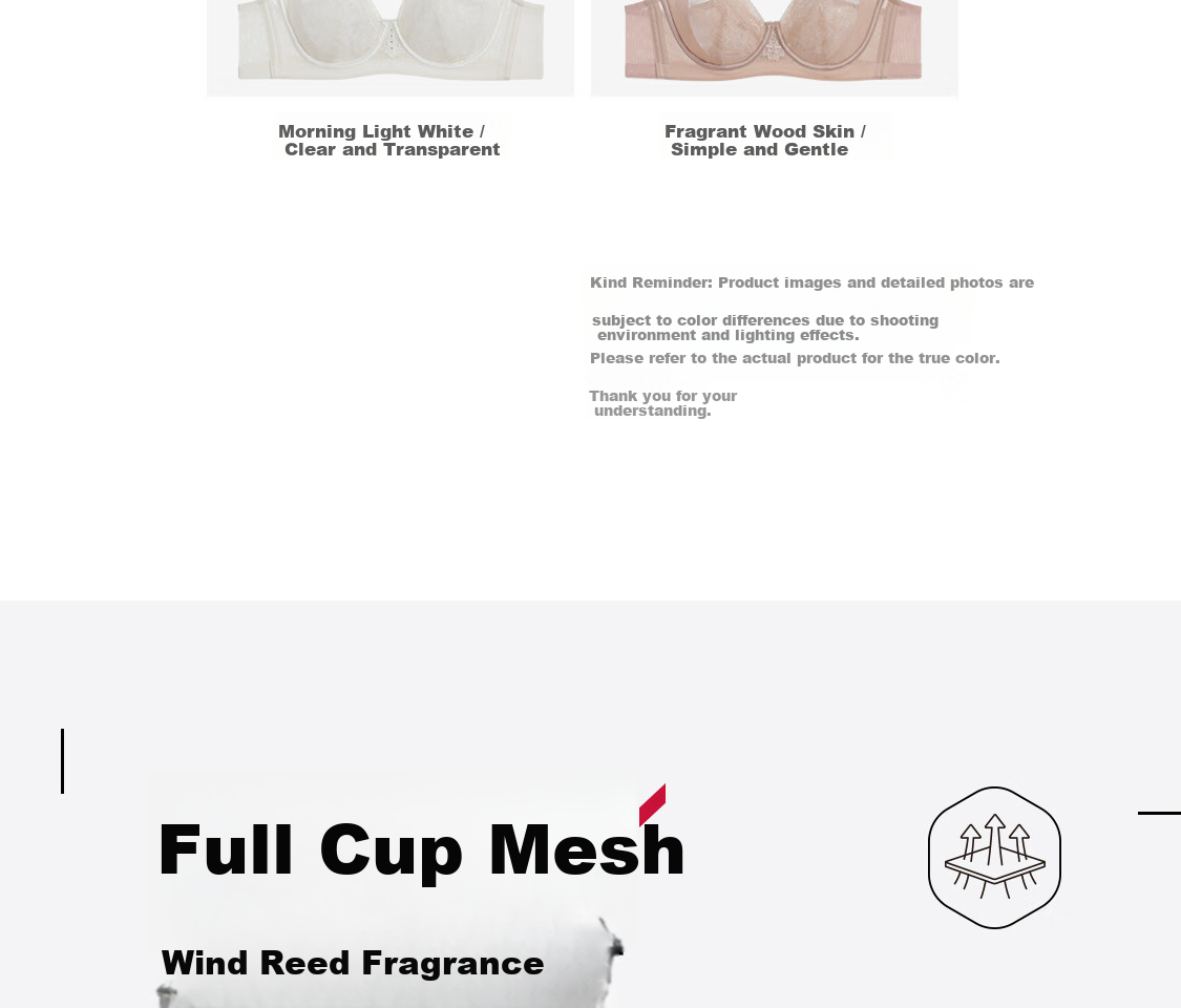 Aimer Women's Spring Summer Lightweight Breathable Mesh Sexy Lace Large Bust Minimizing Lingerie 5