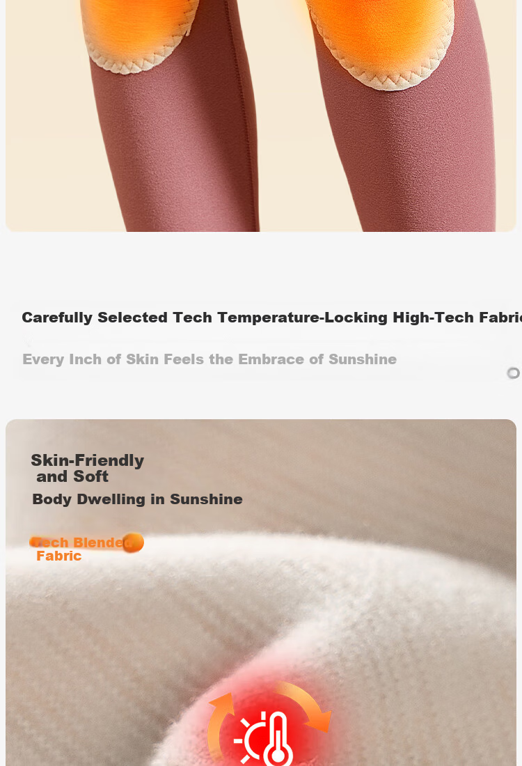 Urban Beauty [Down Silk Protein] Women's Winter Thermal Pants Wool Pants Knee Patch Fleece Lined Plus Size Cold Resistant Long Johns 7
