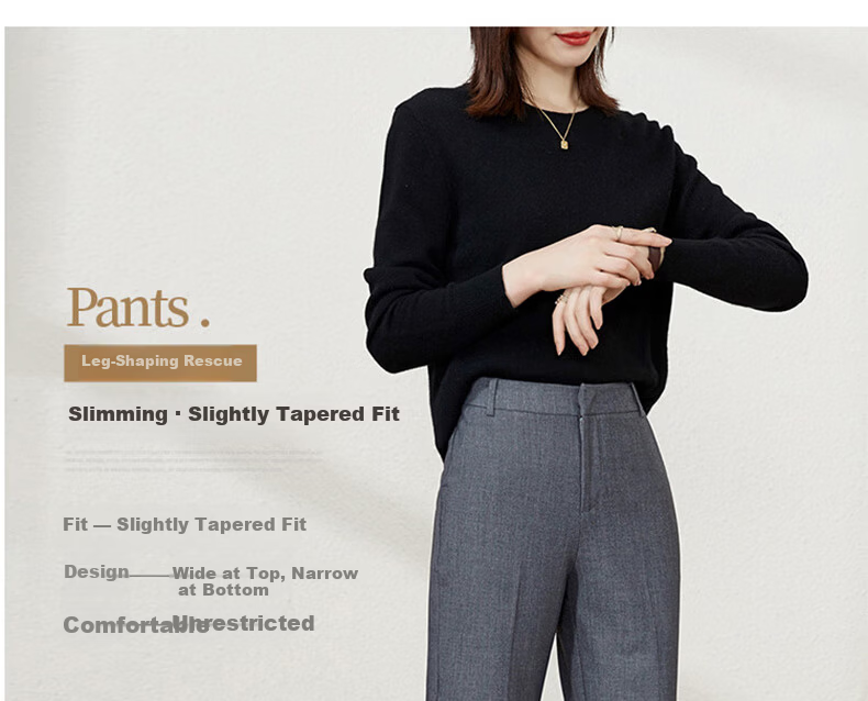 Langsha Women's Spring Summer Thin Suit Pants Pencil Pants Cigarette Pants Professional Workwear Commuter Casual Trousers 11