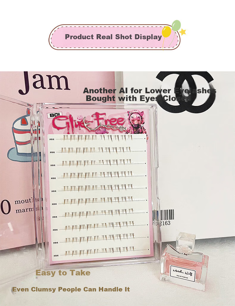 BQI Cool Sensation Slant Flying Mini Fox Ultra Soft Fox Style False Eyelashes Natural Sunflower Realistic 2025 New Model 7
