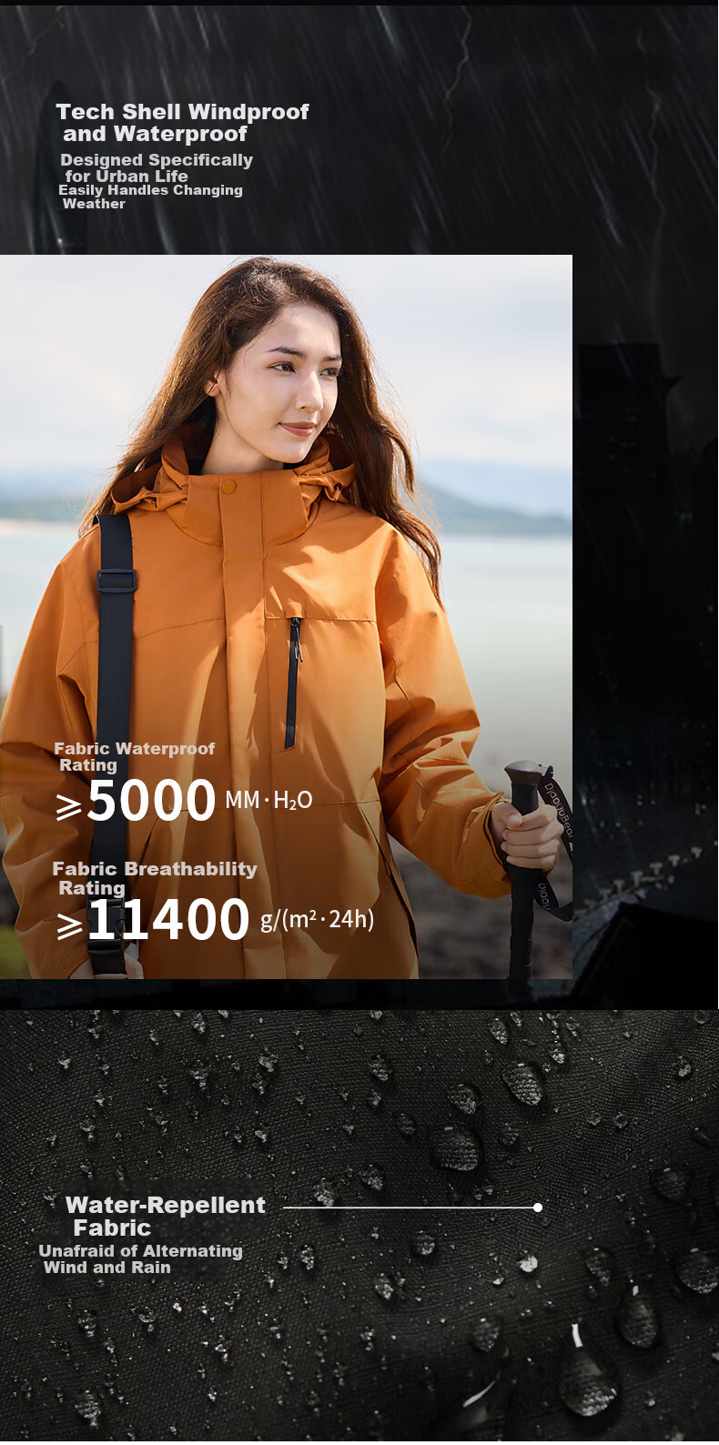 Snow Flying 3-in-1 Two-Piece Outdoor Jacket Unisex 2025 Autumn Winter New Couple Detachable Fleece Liner Coat 4
