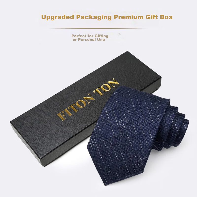 FitonTon Wedding Annual Meeting Tie Hand-Tied Men's Suit High-End Workplace Business Shirt Gift Box New Year Valentine's Day Gift 9
