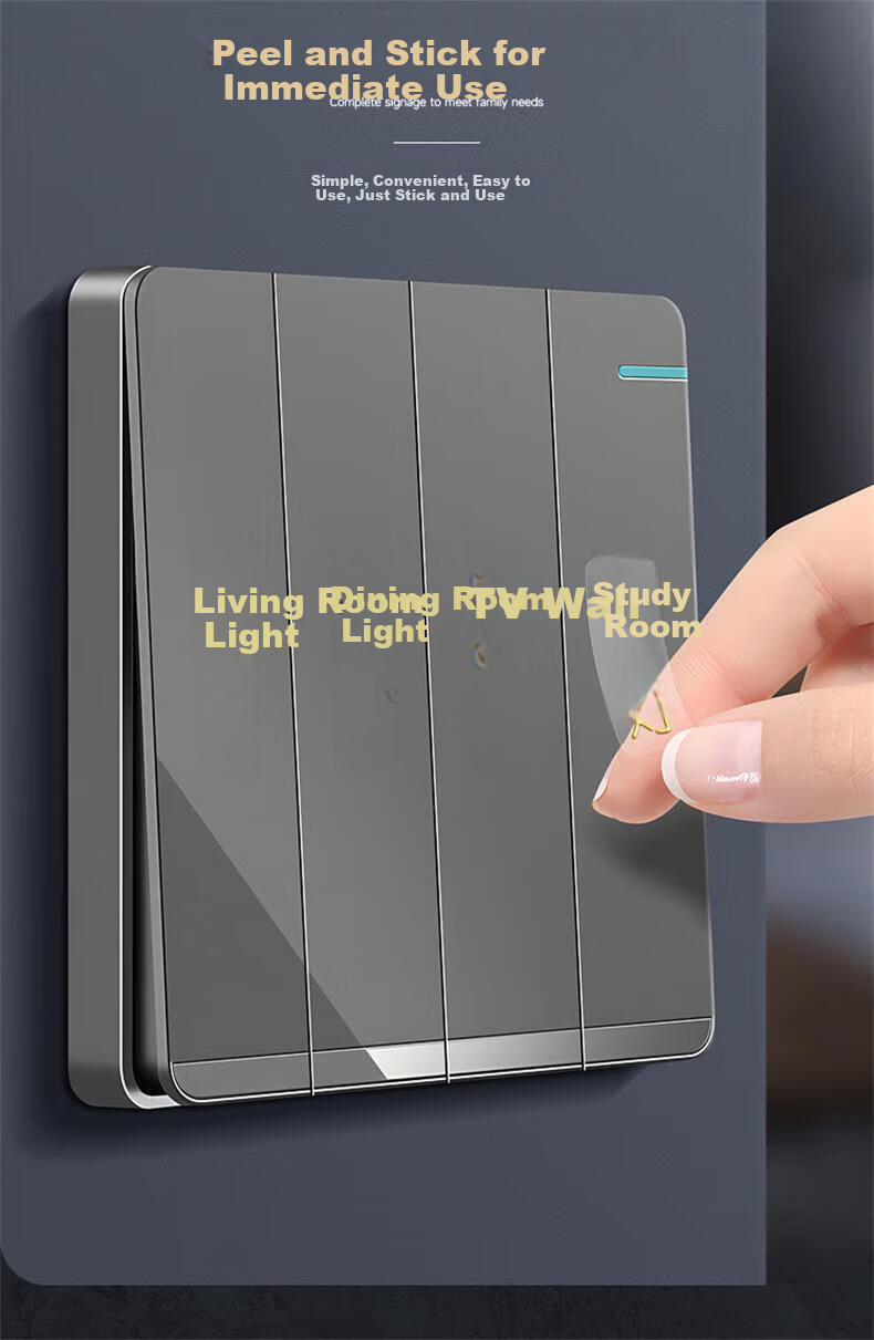 Shushan Luminous Switch Label Stickers Home Light Indicator Stickers Distribution Box Tags Creative Socket Panel Wall Decals 3