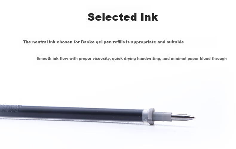 BAOKE (BAOKE) 106F Gel Pen Refills, Universal Ink Cartridges for Ballpoint Pens, 0.5mm Black, 240 Pieces Per Pack 4