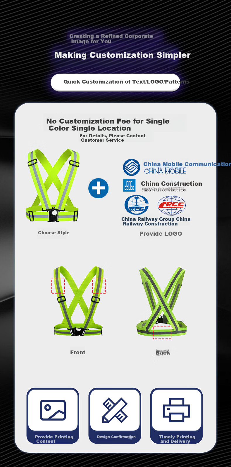Disguiser Reflective Vest Elastic Reflective Straps Night Sports Warning Protective Sanitation Construction Vest Adjustable Buckle Fluorescent Green 4