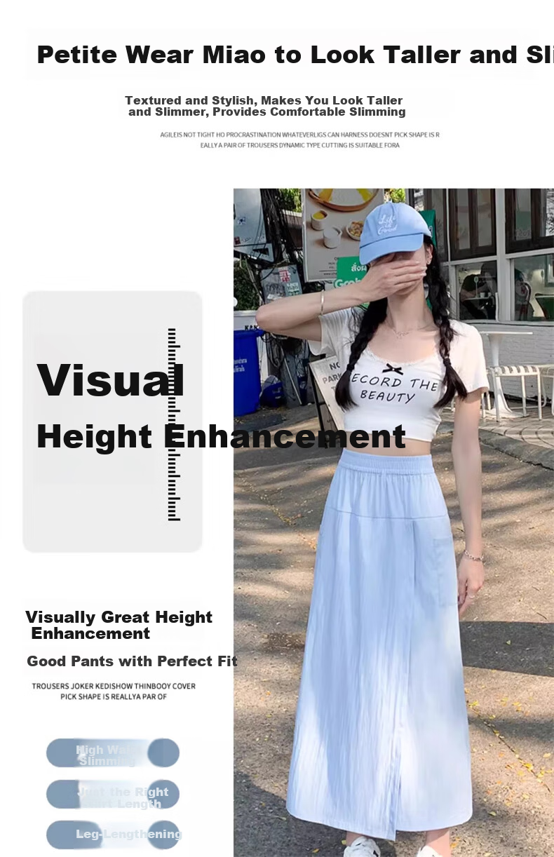LangSha Yamamoto Workwear Skirt Pants Women Summer 2025 New American Style High Waist Slim A-Line Skirt Pants Loose Casual Wide-Leg Pants 17