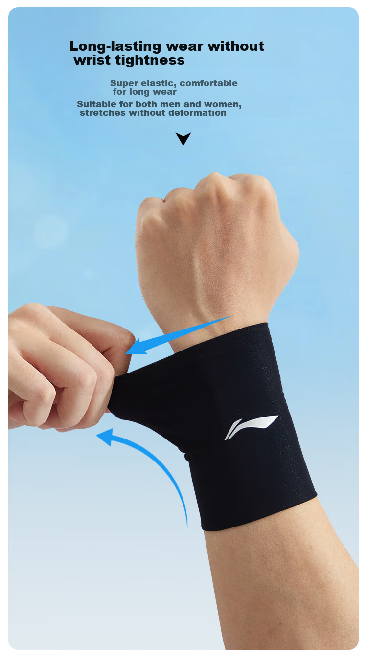LI-NING Sports Wristband Cooling Sweat Towel Summer Lightweight Running Sweat-Absorbing Volleyball Badminton Wrist Support 10