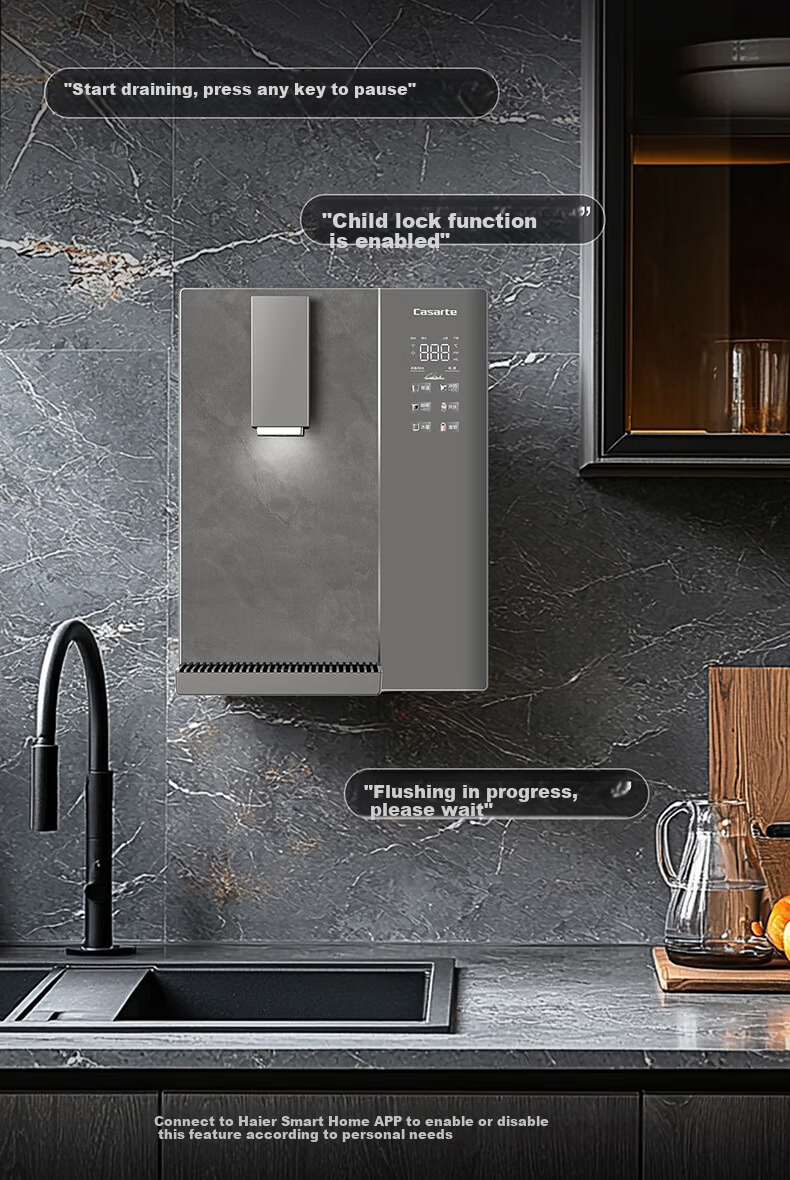 Casarte Wall-Mounted Pipeline Machine Stainless Steel Core Household Sideboard Water Dispenser Main Pipeline Stainless Steel 0 Silicone Odorless Under-Sink RO Machine High Flow Instant Heating Water P 11