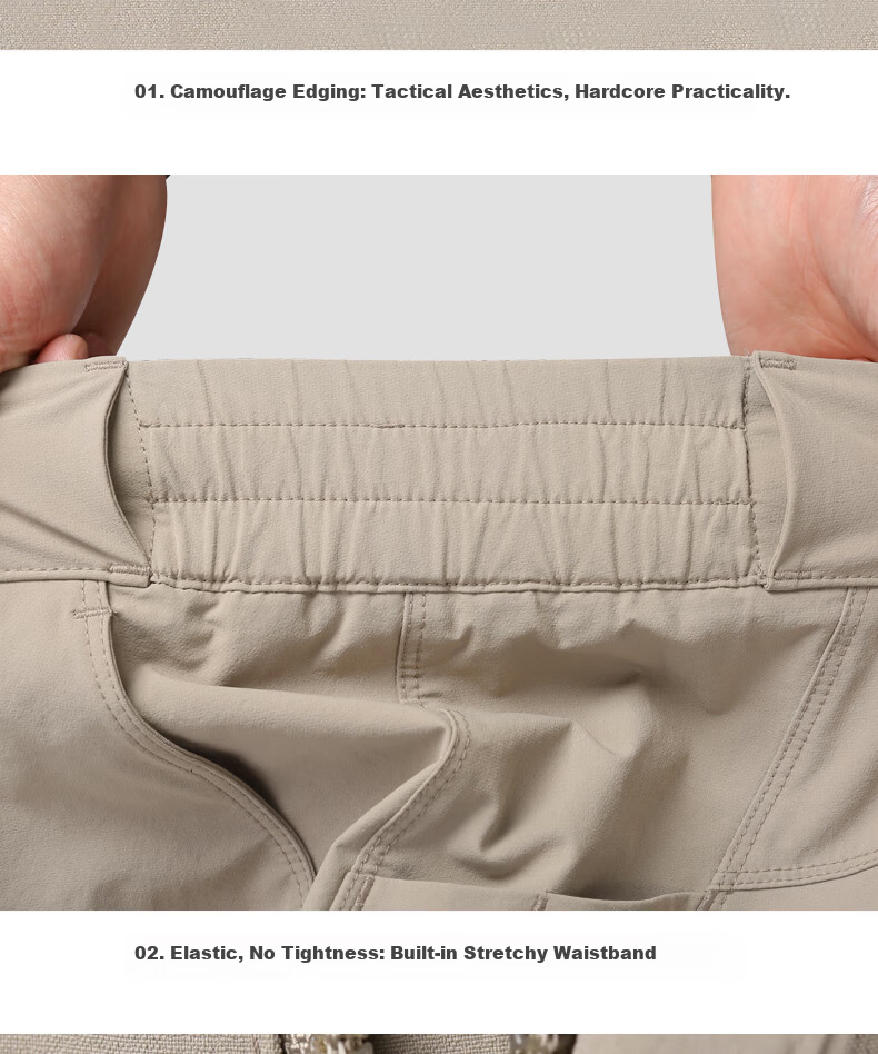 Free Soldier Peak Quick-Dry Pants Teflon Three-Protection Spring Summer Breathable Scratch-Resistant Durable Sun Protection UPF50+ Black 34W/30L 25