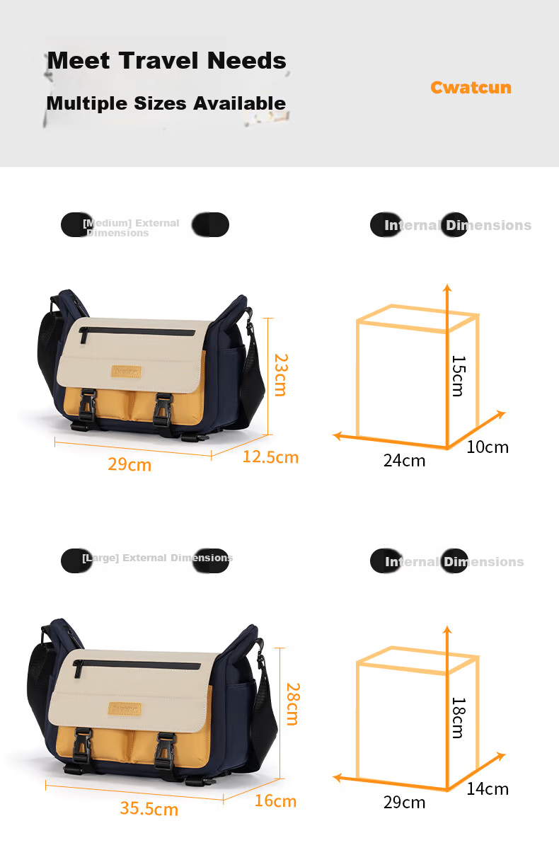 CWATCUN Kaden Single Shoulder Camera Bag Waterproof Outdoor Travel Crossbody Storage Digital Camera Accessory Bag 6