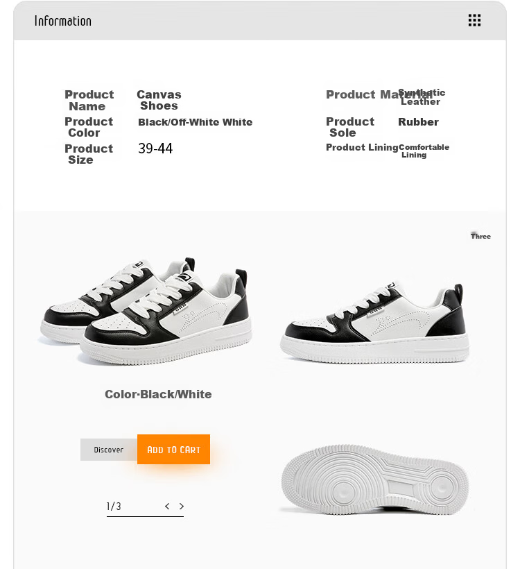 Guirenniao Men's Casual Lightweight Skateboarding Sneakers White Size 39 17