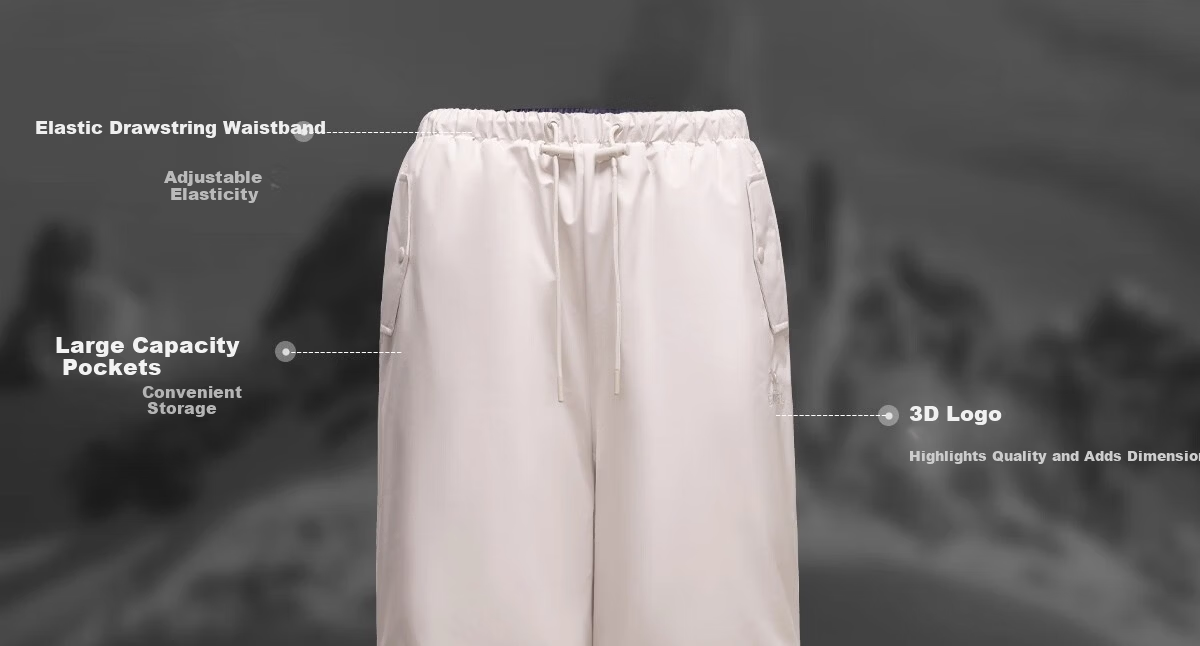 CAMEL Women's Down Pants 2025 Autumn Winter New Outdoor Paratrooper Warm Heat-Retaining Water-Repellent Sports Casual Pants 3217 11