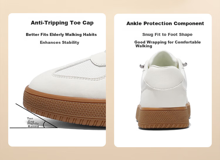 Zulijian Elderly Shoes [520 Gift for Mom], Summer Women's Casual Shoes, Mom Shoes, 86031K Beige, Size 39 4