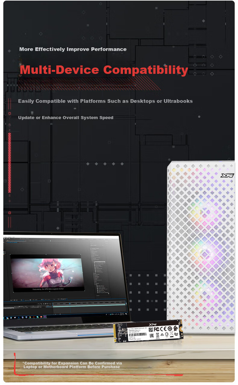 ADATA 1TB SSD M.2 NVMe PCIe 4.0 x4 XPG S70B Compatible with PS5 Deepseek Hardware 9