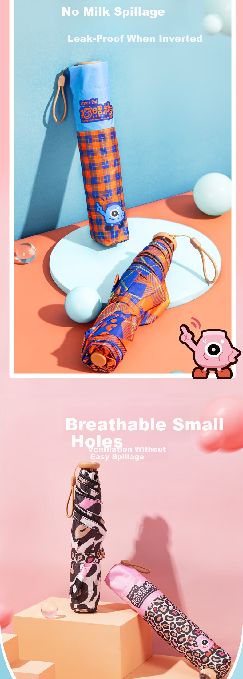 INSTAX Fujifilm instax Pal Photo Wizard Plaid Sunshade Umbrella 1