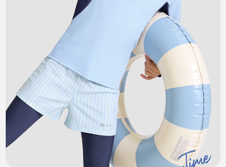 Keep Children's Swimwear, Boys' Two-Piece Long-Sleeve And Long-Pants Set, Youth Swimming Gear, Complete Set, Blue, Size 160 8