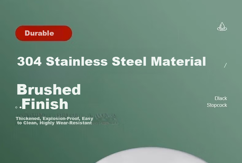 Meiqisheng [Germany] 304 Stainless Steel High-Pressure Single-Head Handheld Shower Head with Universal Interface 8