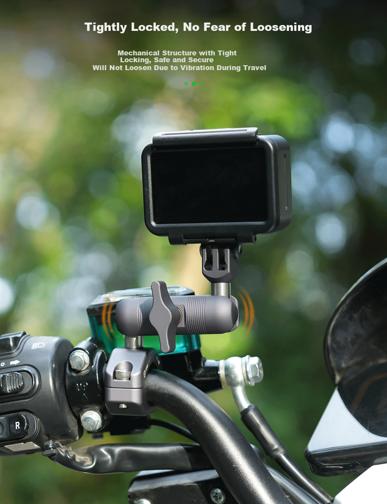 FANAUE 17mm Ball Head Linkage 9cm Car Phone Holder Extension Accessory Motorcycle Camera Arm Clamp Anti-Theft DA-90SF 3