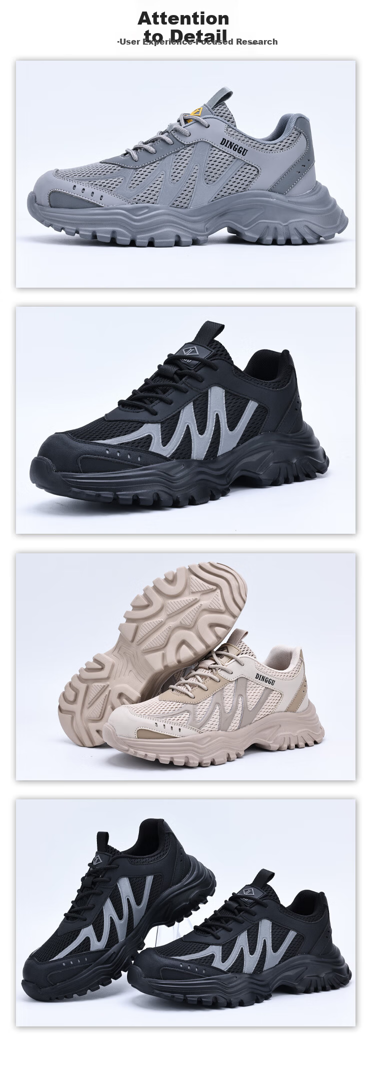 Dinggu Men's Safety Work Shoes Steel Toe Anti-Smash Anti-Puncture Construction Work Shoes New JD1639mi39 6