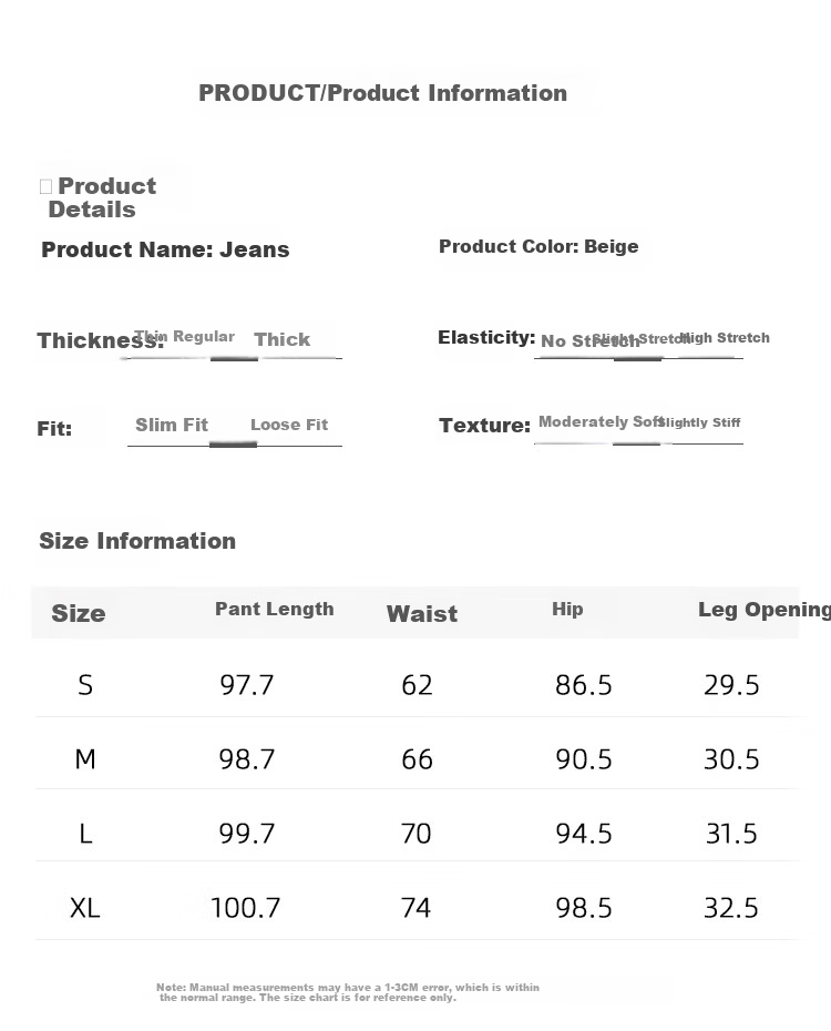 She Enjoy Women's High-Waist Draped Straight-Leg Jeans Fashion Slimming Cropped Pants T141N1101 7