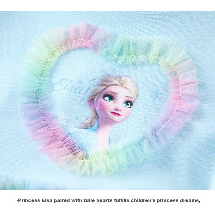 Disney Elsa Princess Dress Girls Spring New Children's Dress Autumn Princess Dress LX81227 Blue Size 130 16